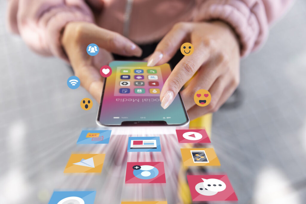 digital marketing tools on a smartphone